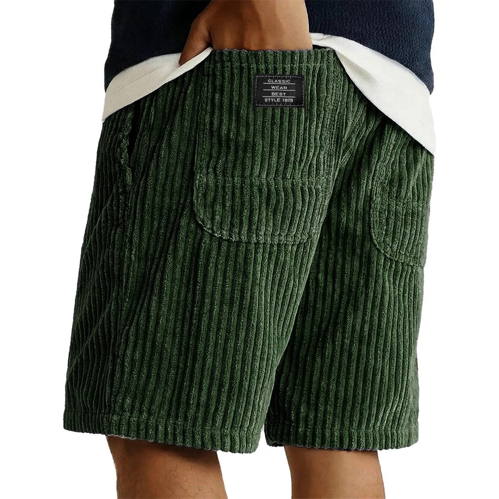 Corduroy Shorts Men Casual Style Mens Drawstring Shorts Summer Shorts for Men Suitable for Various Occasions and Activities
