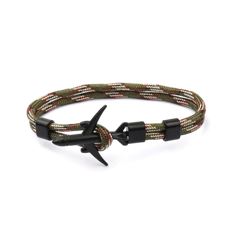 RUI RUI YU Flugzeug-Anker-Armbänder, Charm-Seil, 550 Paracord-Armband, Sporthaken, Schmuck