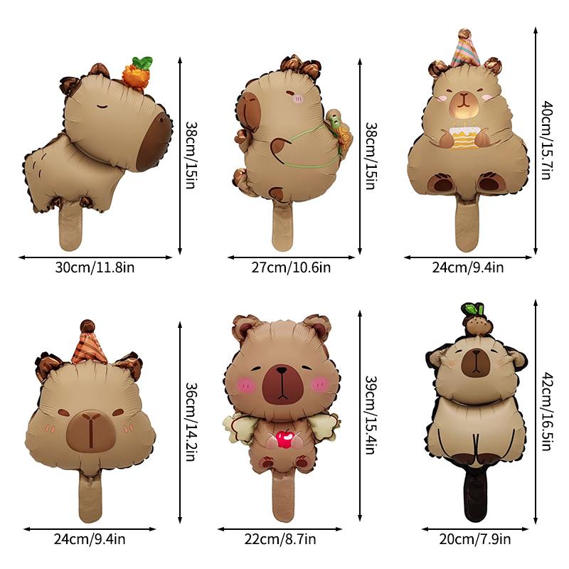 Capibara Capybara Birthday Decoration Disposable Tableware Birthday for Bara Baby Shower Tableware Balloons Capibara Cumpleaños