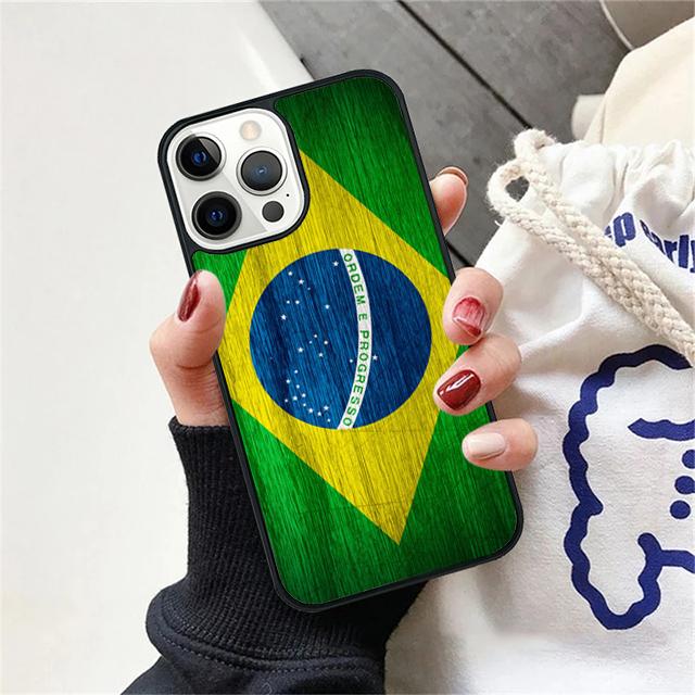 

Brazil Flag Phone Case Cover For iPhone 17 Air 15 16 14 13 12 Pro Max 11 Pro Max Plus Coque Shell iPhone 17pro