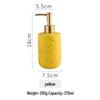 Nordic Ceramic Marble Pattern Pump Bottle - Matte Yellow