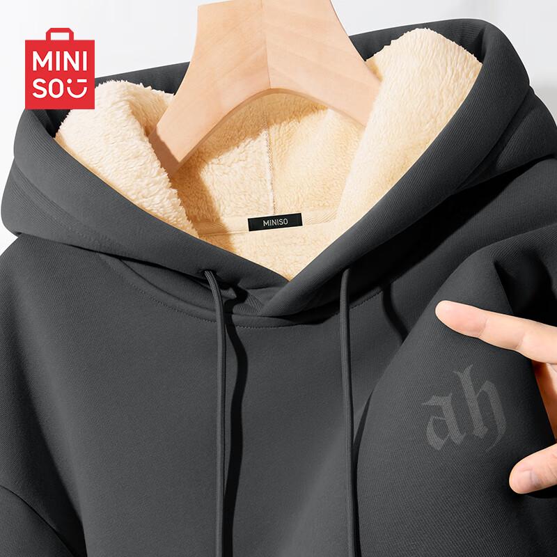 MINISO Men s Heavyweight Fleece Lined Hoodie XL