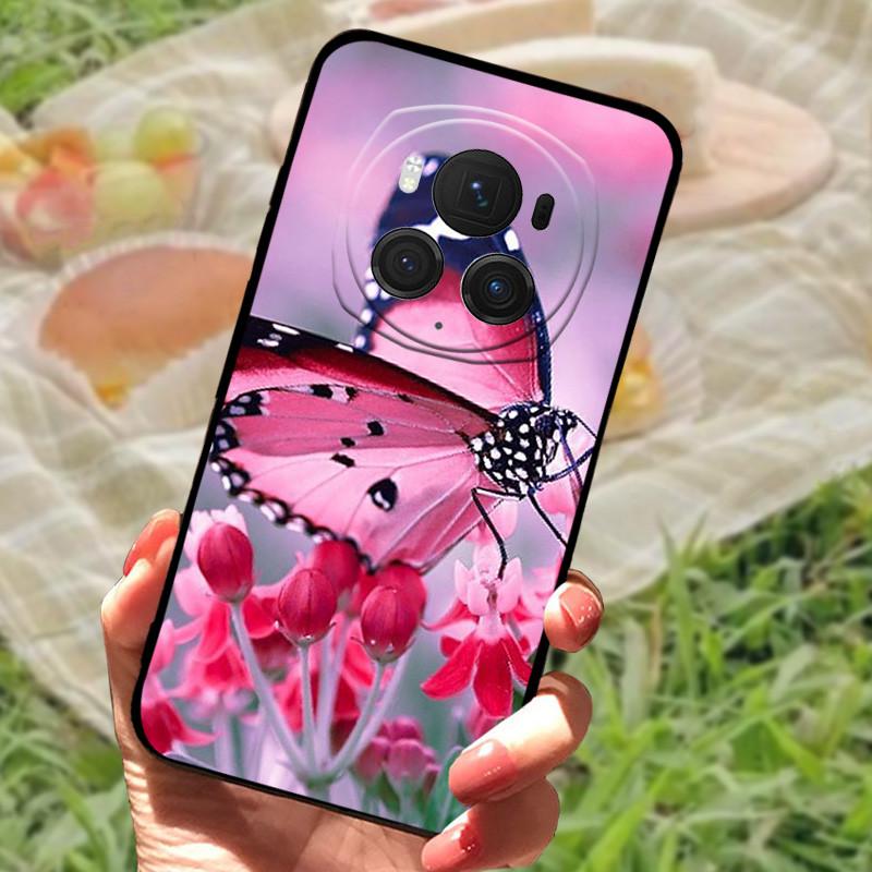 Für Honor Magic6 Pro Hülle Abdeckung Honor Magic6 Silikon Weich Marmor Schwarz Stoßstange Funda Coque für Honor Magic 6 Pro Vollständig Schützend