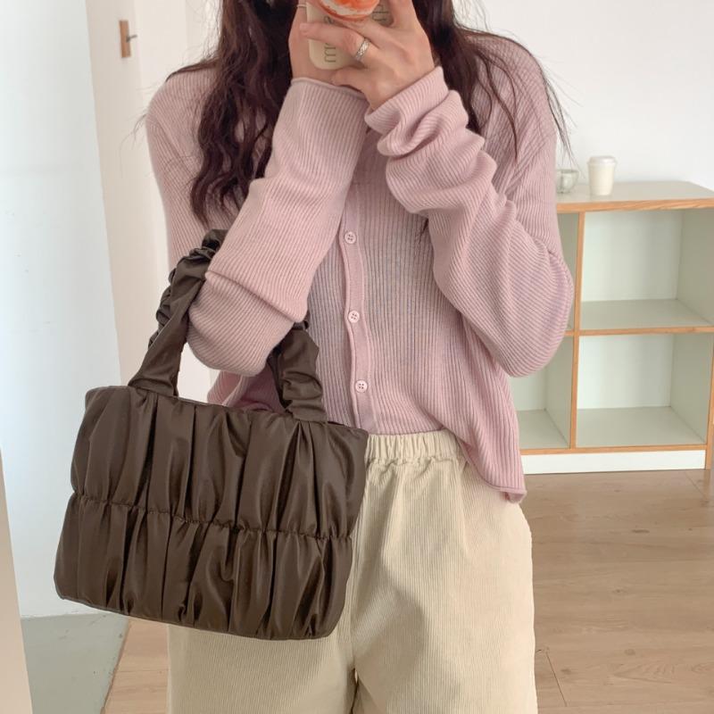 Premium Tote Bag Fashion Folds Daily Work Commuter Bag Trend Versatile Handbag Women