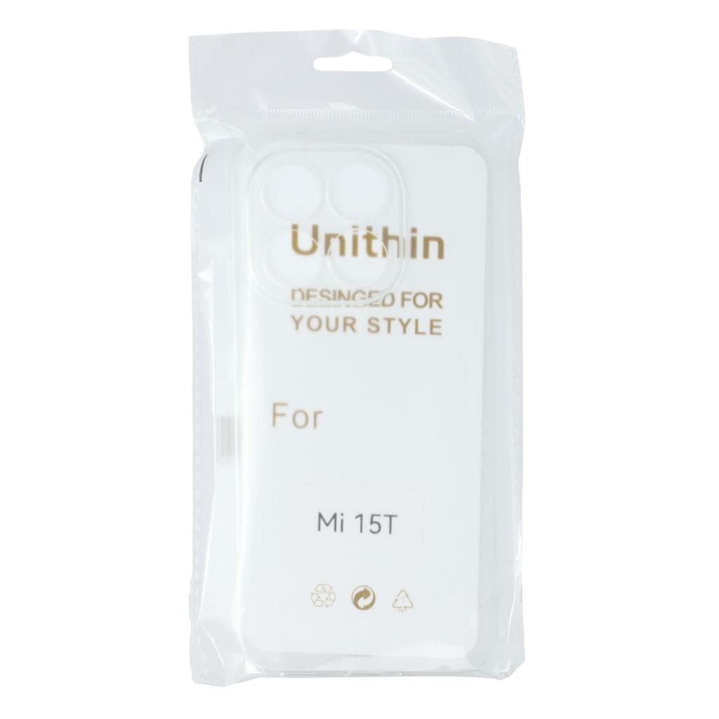 UNITHIN For Xiaomi 15T Case 0.7mm Clear TPU Anti Drop Phone Cover Precise Cutouts