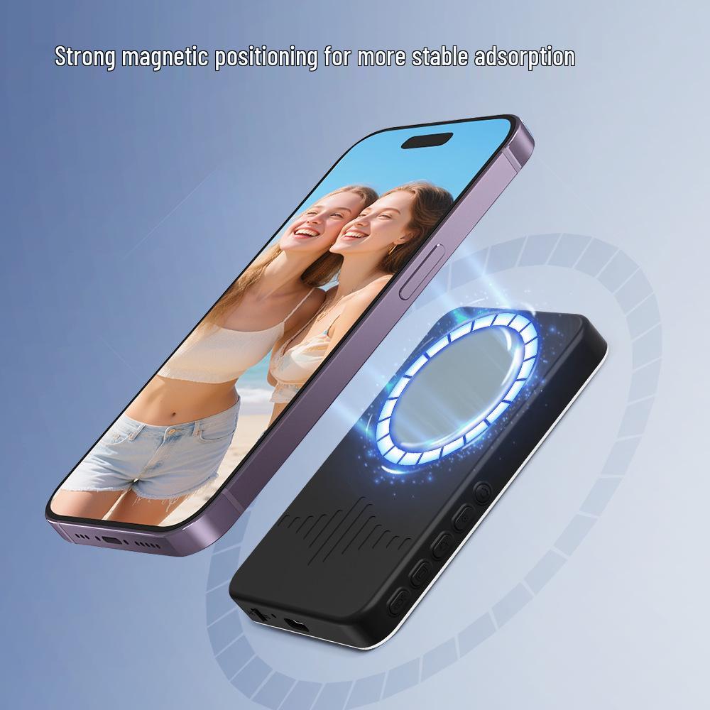 Bluetooth Magnetisches Selfie-Display: Kabelloser Live-Übertragungsprojektor mit Aufhelllicht & Rückseitenüberwachung