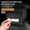 Car Tissue Box Holder PU Leather Car Center Console Armrest Napkin Box Sun Visor Backseat Tissue Case with Fix Strap Universal