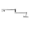 Brushed Pot Filler Faucet Stainless Steel Wall Mount Commercial Kitchen Stove Stretchable Double Joint Swing Arm Single