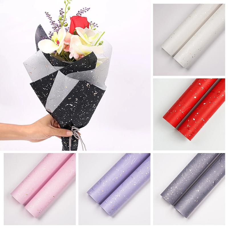 Flower Wrapping Paper Sequins Tissue Gift Packaging Paper Bouquet  Packing DIY Craft Paper 60x60cm Book Cover Gift Decor