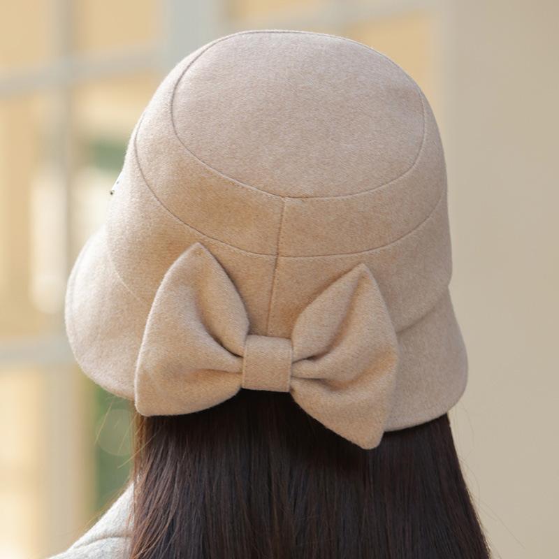 New Women's Autumn and Winter Woolen Bucket Hat Basin Hat