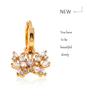 Elegant Butterfly Pendant Earrings with Copper Inlaid Zirconia