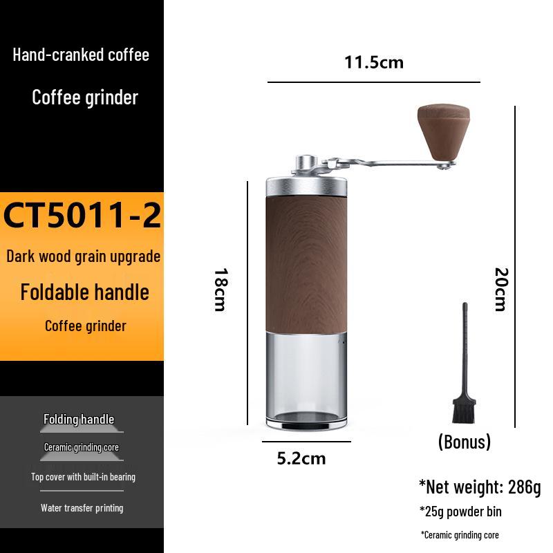 Stainless Steel Hand-Crank Coffee Grinder - Portable and In Stock