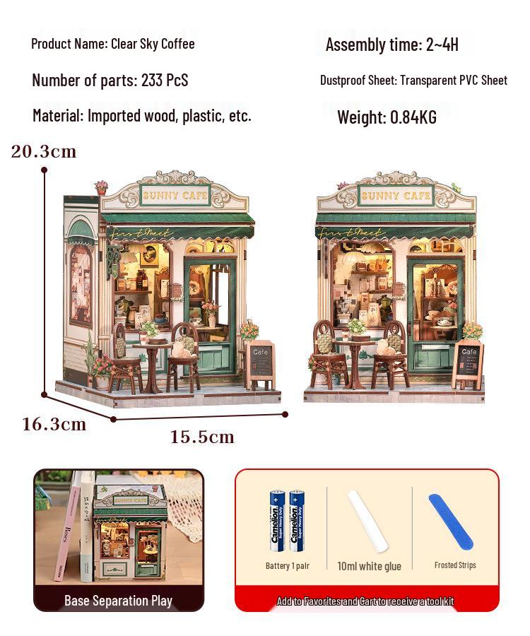 Cutebee Japanese Ramen Shop 3D DIY Miniature Wooden Model Toy