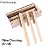 12pcs Wood Handle Wire Cleaning Brush Copper Wire Ergonomic Design Multi-Surface Cleaner Surface/Inner Paint Scrubbing