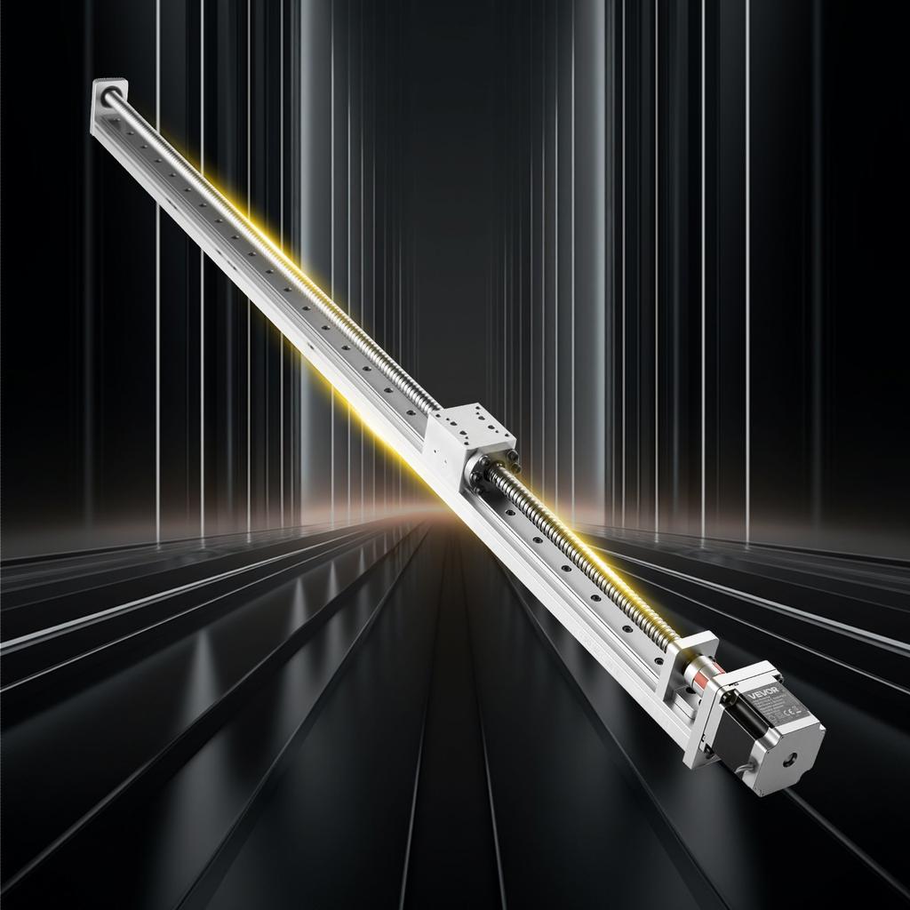 VEVOR Linear Guide, 1000 mm Stroke Work Size, Ball Screw Motion CNC Linear Guide Stage Actuator, Motorized Nema 23 Stepper Motor, High Precision