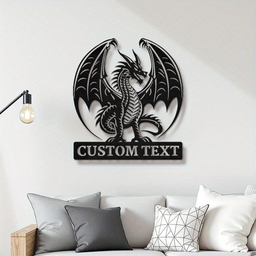 Custom Metal Dragon Wall Art Handmade Fantasy Home Office Decor