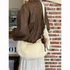 Korean retro pleated dumpling bag women's 2025 new large-capacity commuter croissant bag commuter shoulder messenger bag