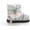 Munyamunya Nordic Room Fluffy Slippers for Cold Ankle Boots with Fleece Pattern Size M Shoes, Cute, Warm, Winter, Weather, (Snow White, (Approx.