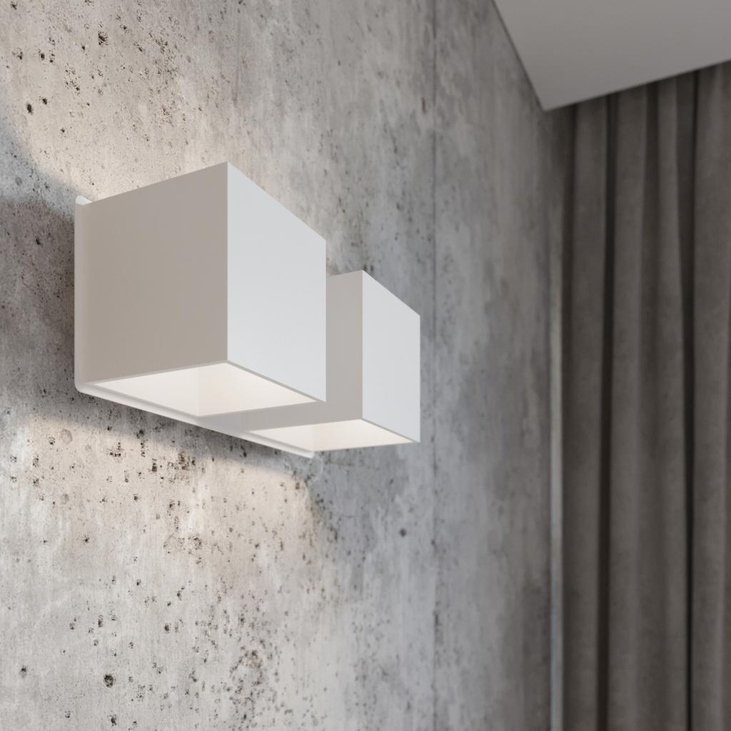 Quad 2 White Wall Lamp
