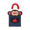 Cute Cartoon Monkey Car Tissue Holder PU Leather Hanging Tissue Box for Girls Auto Napkin Organizer