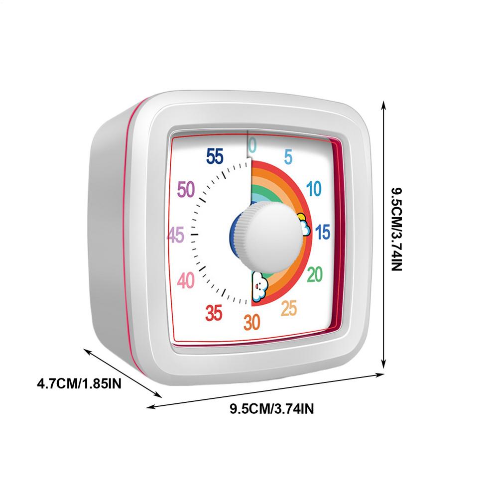 Visual Timer Countdown Timer Clock For Kids And Adults Teaching Clock Non-Ticking Time Management Device For Kitchen Cooking