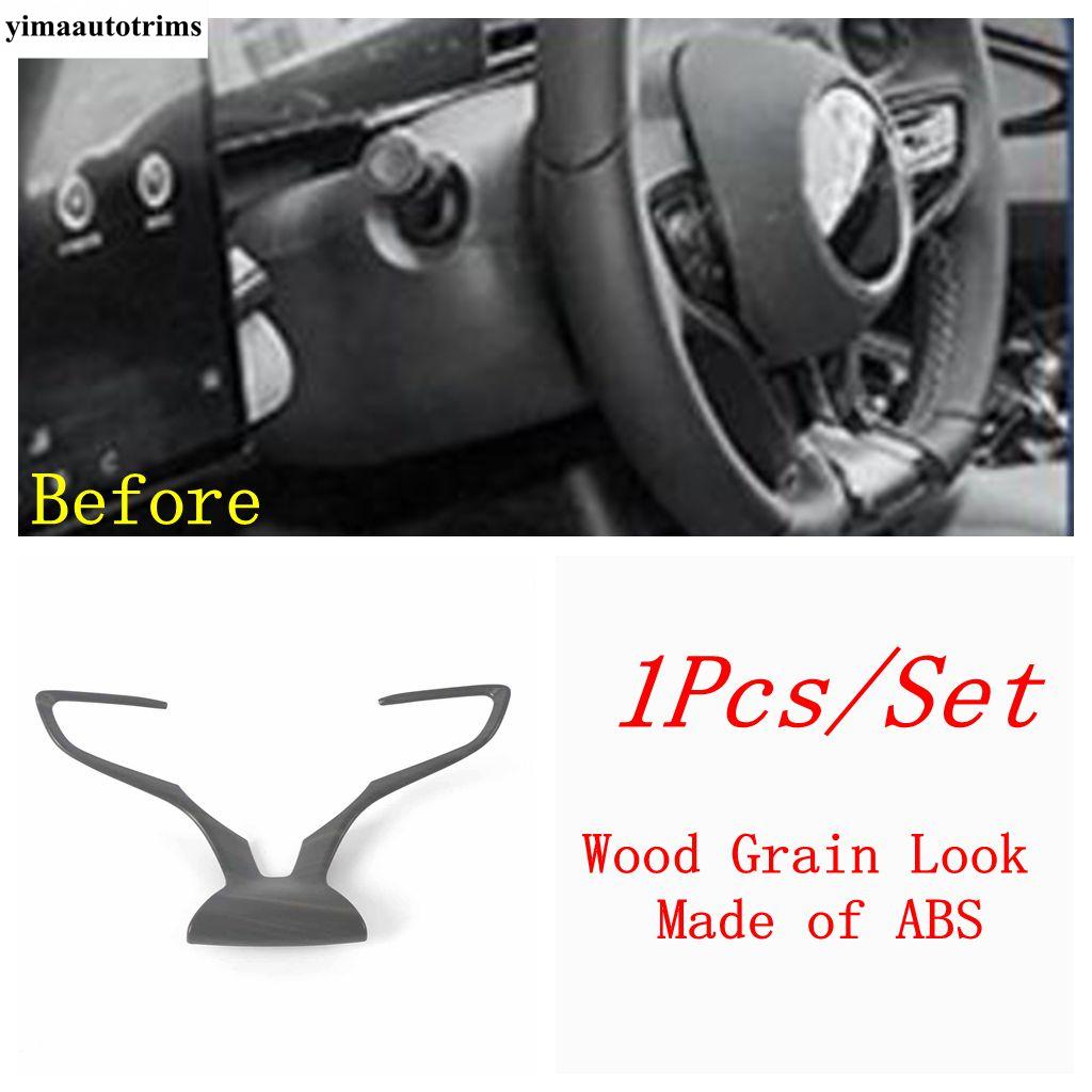 Car Steering Wheel Frame Decoration Cover Trim For BYD Seal EV  - 2024 Black / Carbon Fiber / Wood Grain Style Accessories