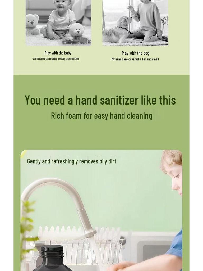 300ml Antibacterial Foaming Hand Soap for Kids, Moms, Babies, Students, and Home Use - Hand Sanitizer Refill In Stock