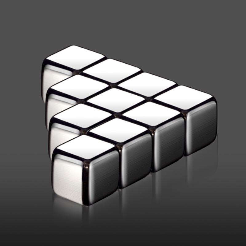 10pcs Stainless Steel Ice Cubes Set Stainless Whisky Ice Stone Cube Metal Reusable Chilling Stones for Wine Beer Bar Accessories