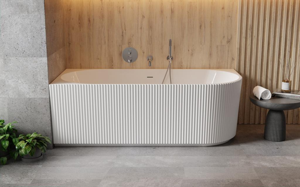 VEO black bathtub tap, wall-mounted, Besco