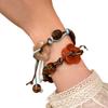 New Chinese Retro Flower Woven Rope Bracelet Women'S Niche Fashion Design High-End Sense Versatile Jewelry Accessories