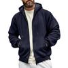 Men S Winter Fleece Zip Up Hooded Casual Sweatshirt Jacket