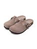 [mardimercredi] Classique T-Strap Suede Mule - Dusty Pink