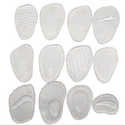 1 par de plantillas de cojín de Gel de silicona suave para mujer, plantillas de soporte metatarsiano, almohadilla de inserción, plantillas para zapatos