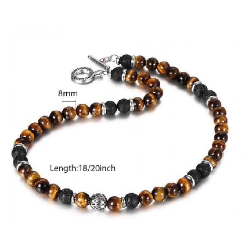 Mens Natural Stone Bracelet With Tree Of Life Eye Pendant 108 Beads Handmade Spiritual Protection Jewelry