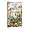 Vintage Metal Tin Sign - "Don't Be Stressedin'" Inspirational Quote, Rustic Wall Art with Bird & Floral Design, Wall Art Decor