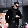 Winter Full Mink Coat for Men, Haining Fur Jacket, Lapel, Warm and Thick Imitation Mink Coat for Men