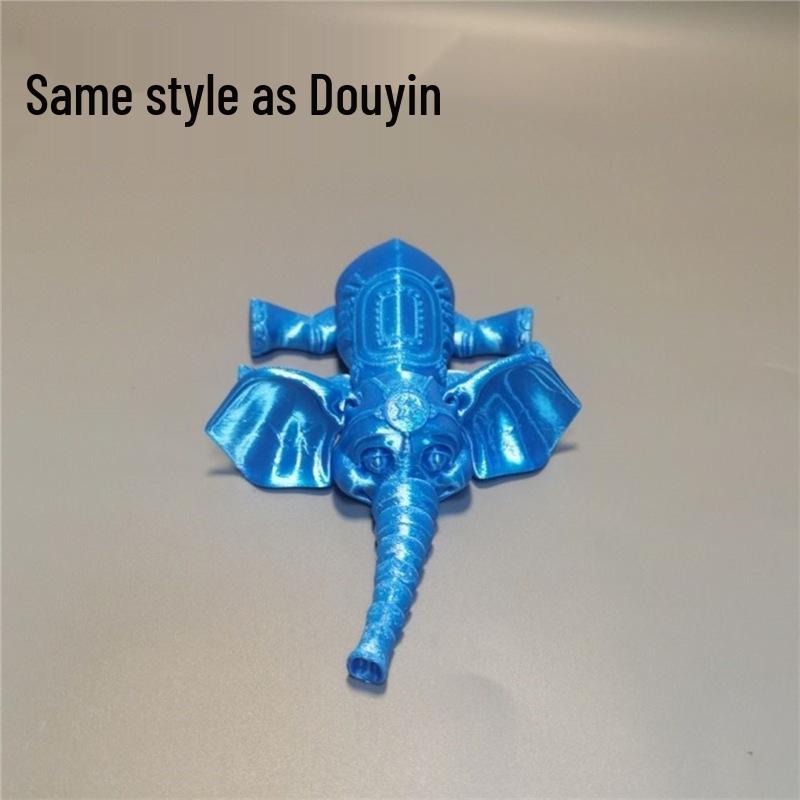 3D Printed Baby Elephant Figurine - Micro Landscape Ornament & Gift Model