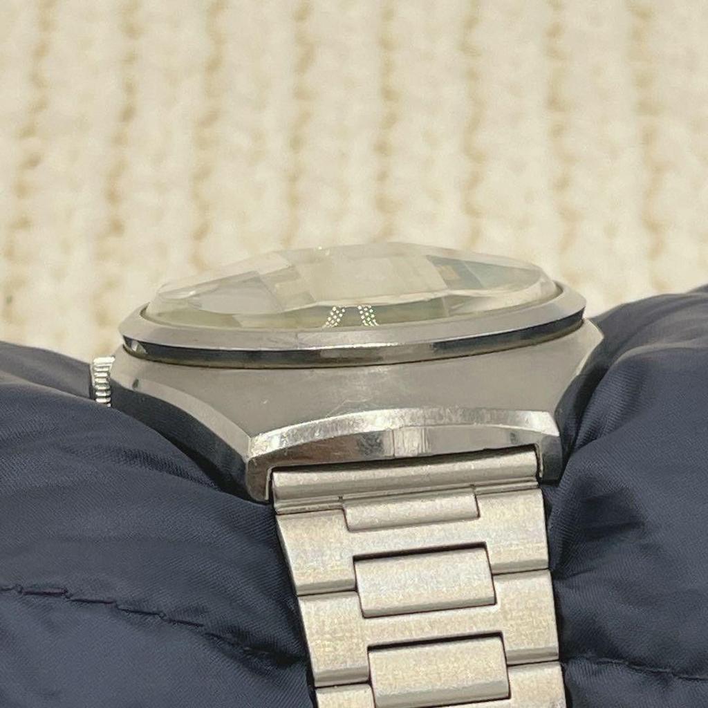Used [Working Item] SEIKO Roadmatic Automatic Cut Glass 5606-7300 Seiko Watch Green Dial Vintage