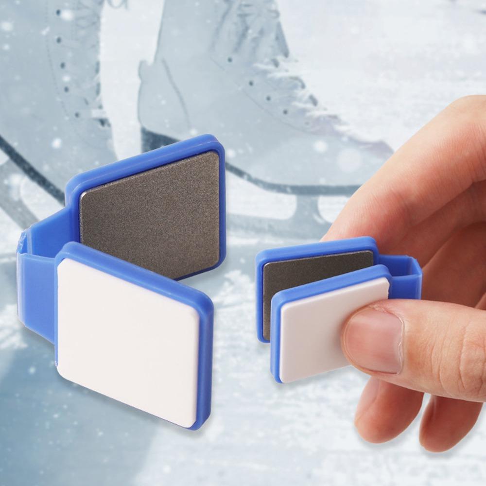 Ceramic Ice Skate Sharpener Diamond Dual Sided Ice Skate Blade Grinder Professional Compact Design Skate Sharpener Tool