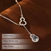 Under the Banyan Tree S925 Silver Double Gourd Chinese Necklace - Exquisite Gift for Women