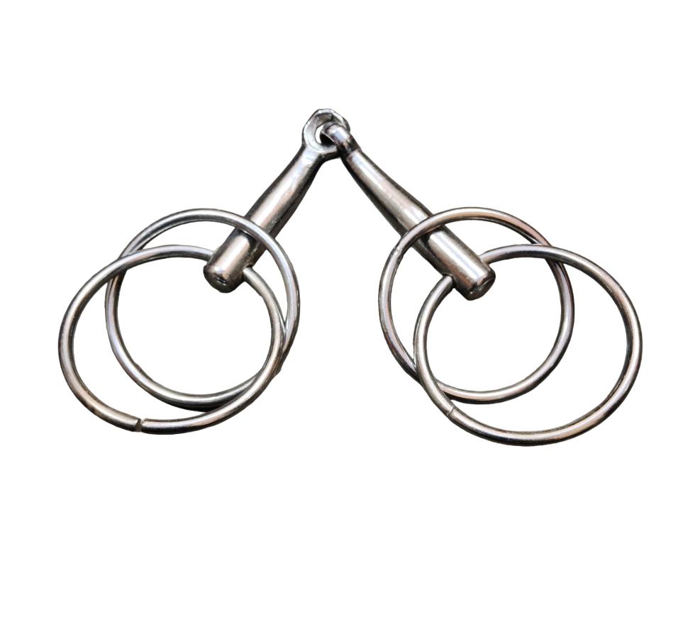Horse Snaffle Bits Silver Color Full Size 1 Piece