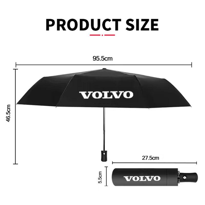 AAKB1 Car Automatic Umbrella Portable Folding Volvo Logo Accessories For Volvo XC60 XC90 V40 V60 S60 V50 V90 S80 EX90 S80L EM90 EX30