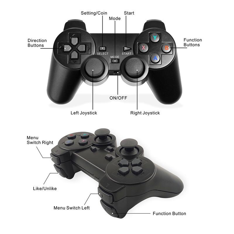 TV Game Box M8: Wireless Dual Controller, 9 Simulators, 20,000+ Games, HD English Model