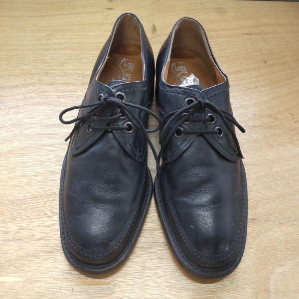 70s 80s Vintage GALLUS Made in West Germany Since 1880 Leather U Tip Shoes Black Size 7 25.5(USED)