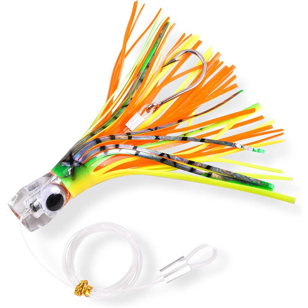 6Pcs 68g/108g Saltwater Trolling Lure Octopus Skirts Lures Big Game Bait for Marlin Tuna Wahoo Skirted Deep Sea Fishing Lures