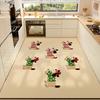 Curly Haired Dachshund Puppy PVC Leather Rug Waterproof Oil-proof Stain-resistant Kitchen Carpet Large Area Non-slip Floor Mats