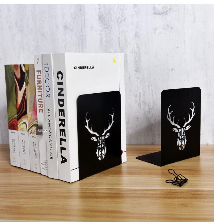 Chinese Style Ancient Architecture Metal Bookends: Decorative Desktop Ornaments and Book Support Clips