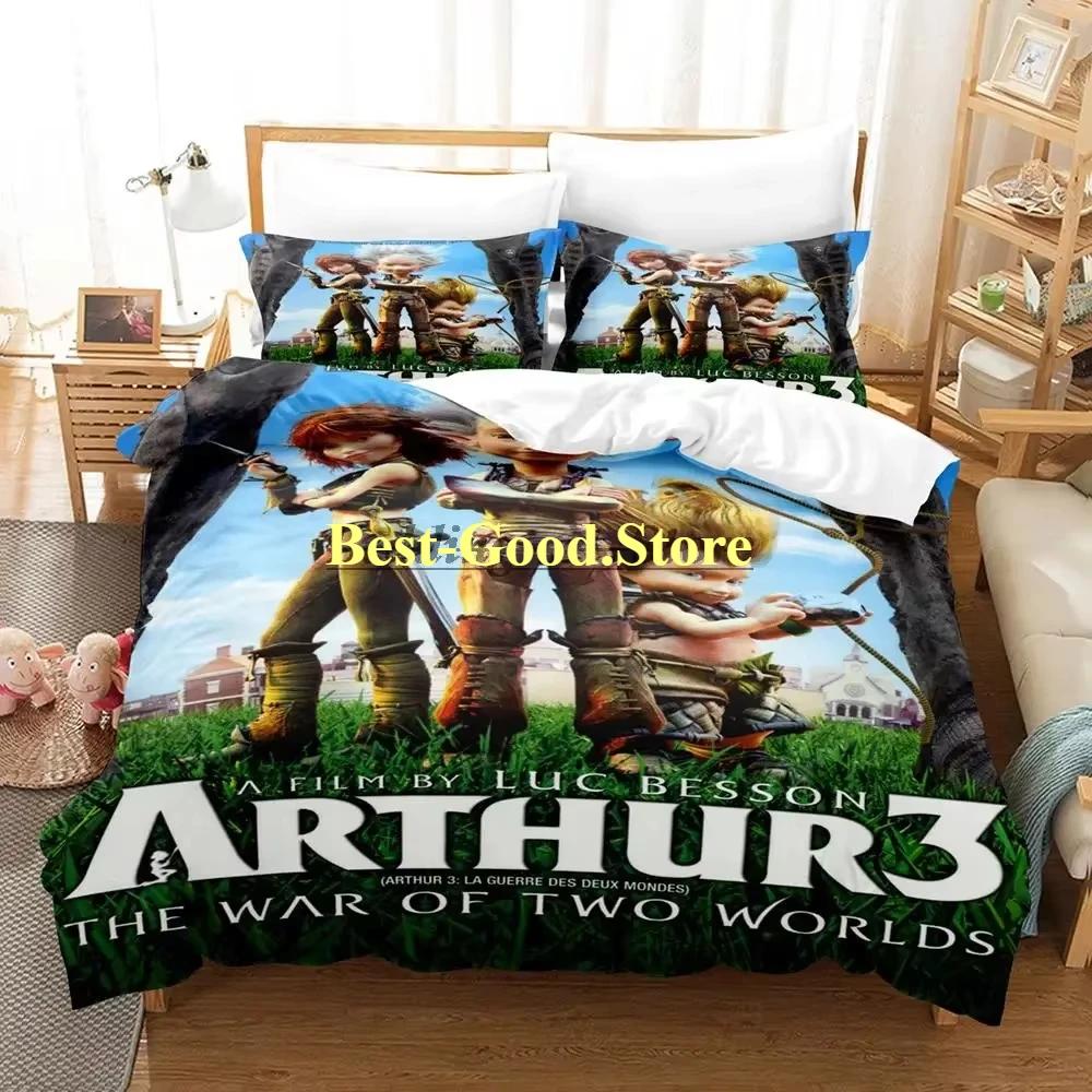 Arthur et les minimoys Set Singolo Matrimoniale Ful Quen King-Size Dimensioni Dimensioni Set Biancheria da Letto Aldult Camera da Letto Bambino Set Copripiumino Lenzuolo