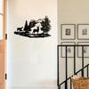 Christmas Iron Wall Art Deer Forest Metal Sculpture Home Decor
