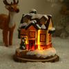 Christmas decoration resin luminous small house micro landscape European style ornaments Christmas creative Christmas gifts